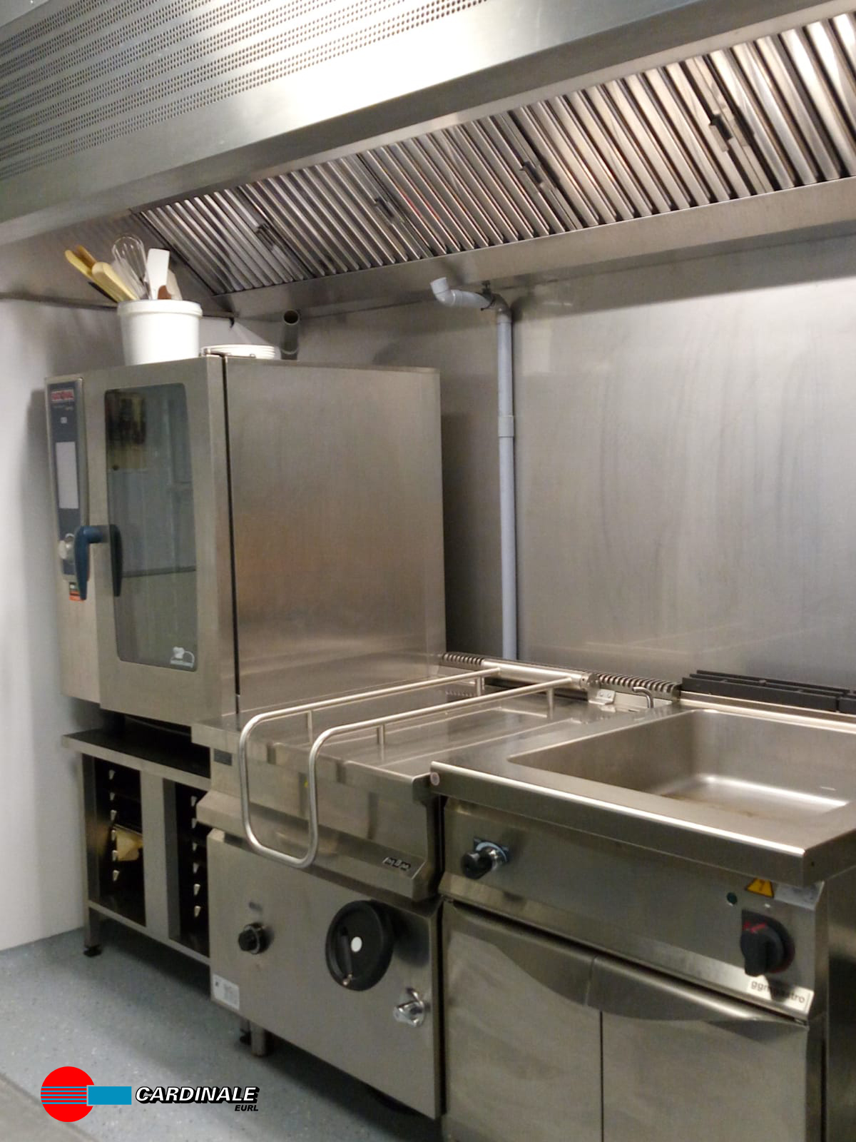 Ensemble de cuisson avec hotte extraction double flux